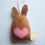 Handmade Felt Bunny Decoration