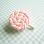 Marshmallow Swirl Lollipop Brooch